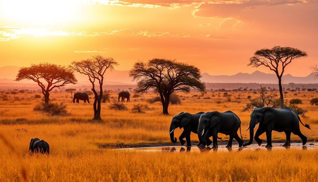 Safari and beach setting for a two-week Africa honeymoon