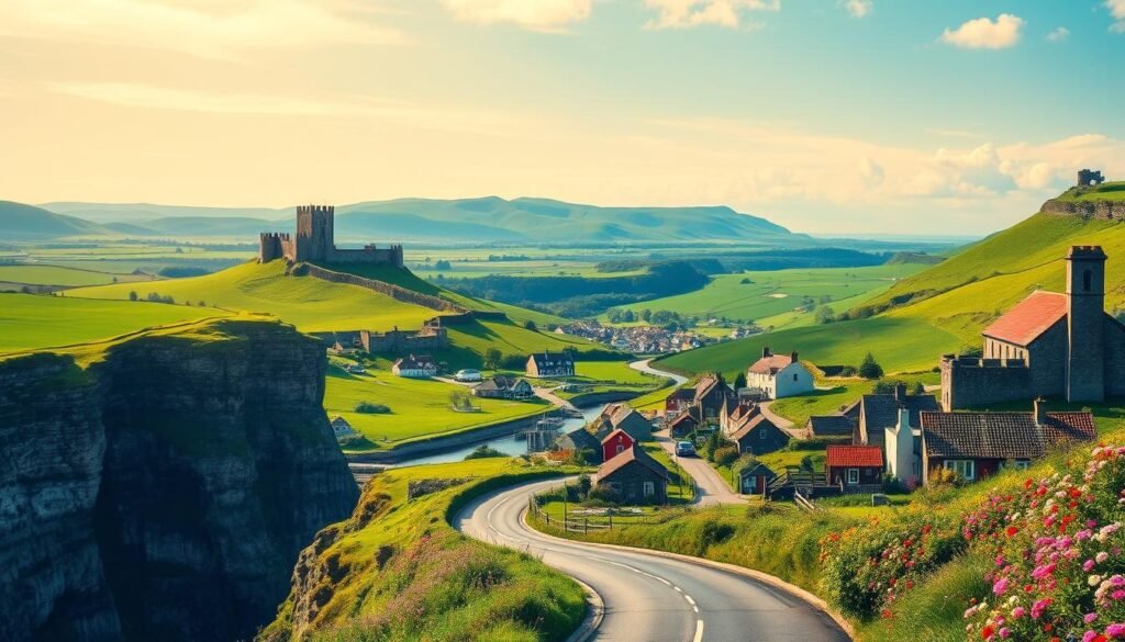 Scenic Ireland itinerary with coast, countryside and historic sites