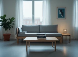 Scandinavian culture in Britain shown through a calm modern interior